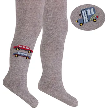 Chlapecké vzorované punčocháče WOLA AUTA šedé Velikost: 62-74