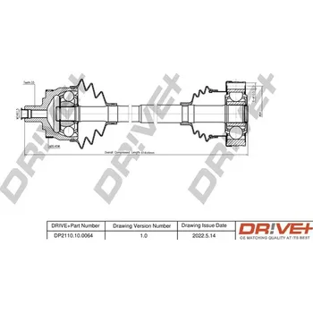 Poloosa kola Hnací hřídel Dr!ve+ DP2110.10.0064