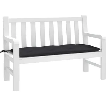 Zahradní lavice vidaXL Poduška na zahradní lavici černá 120x50x7 cm oxfordská látka