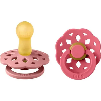 dudlíky Bibs dudlíky kaučuk 2 ks 6 m+ měsíců Boheme Dusty-pink-coral