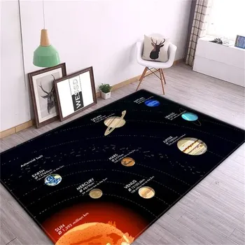 Koberec Koberec do dětského pokoje s 3D planetami - 14,60 x 90 cm 24 x 36 palců