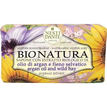 Koupelová kosmetika Nesti-Dante-Firenze Mydlo-a-sprchovy-gel Bio-NaturaMýdlo s arganovým olejem a divokým senem 250 g (700,00 Kč / 1 kg)