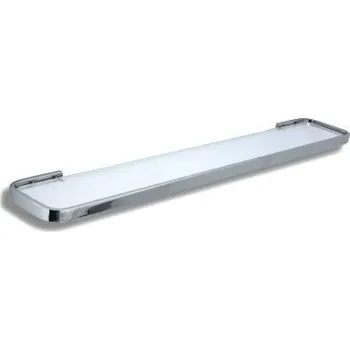 Drátěná police Novaservis Polička zaoblená Metalia 4 pískované sklo chrom 6440,0S