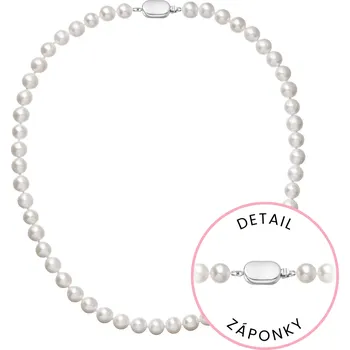 Náušnice Perlový náhrdelník z říčních perel se zapínáním z bílého 14 karátového zlata 822003.1/9269B bílý