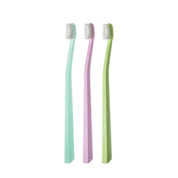 Zubní kartáček SWISSDENT WHITENING zubní kartáčky Soft (2+1 zdarma) - VERBIER (tyrkysová, růžová, zelená)