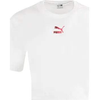 Pánské tričko Dětské triko Puma Girl Croppred Tee White 164