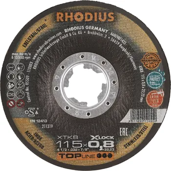 Řezný kotouč RHODIUS Extra tenký řezný kotouč XTK8 EXACT X-LOCK 115 x 0,8 x 22,23 TOPline
