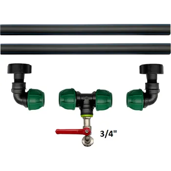 IBC kontejner MedioBag Propojení pro 2 IBC nádrže s kohoutem 3/4"