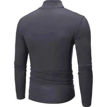 Pánský svetr Pánský rolák Slim Fit Basic Barva: Tmavě Šedá, Velikost: XL