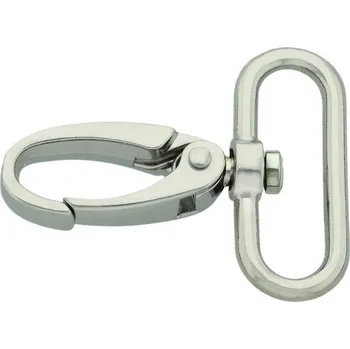 Pro Háčkování Karabina 30 mm nikl Počet: 1 ks