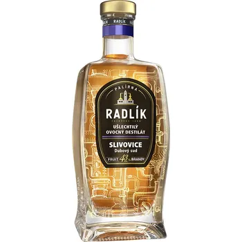 Pálenka Radlík Slivovice z dubového sudu 43% 0,5l