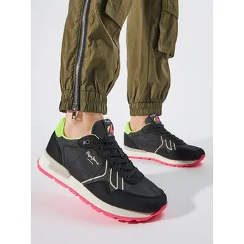 Dámské tenisky Sneakersy Pepe Jeans Brit Neon W PLS40011 Černá 39