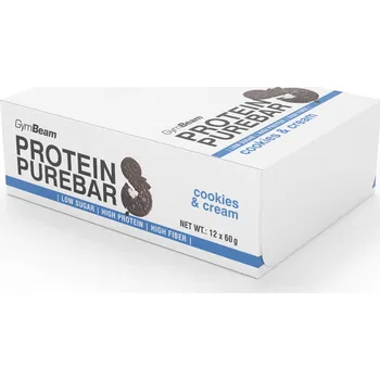 GymBeam Protein PureBar 12 x 60 g cookies & cream