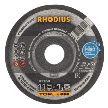 Brusný kotouč RHODIUS Extra tenký řezný kotouč XT24 115 x 1,5 x 22,23 TOPline
