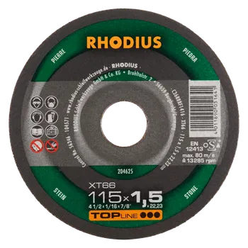 Řezný kotouč RHODIUS Extra tenký řezný kotouč XT66 115 x 1,5 x 22,23 TOPline