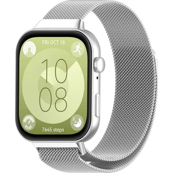 Ostatní příslušenství k chytrým hodinkám VSECHNONAMOBIL 77218 MILANESE Kovový řemínek pro Huawei Watch Fit 3 stříbrný