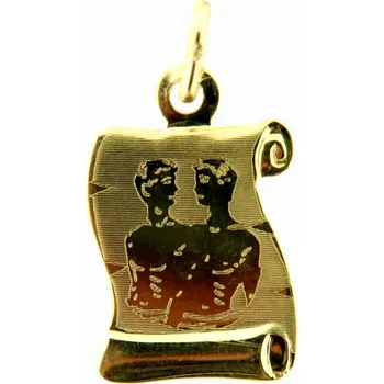 Přívěsek Zlatý přívěsek pergamen znamení zvěrokruhu 30.10.001 BLÍŽENCI-6, 0.6 g