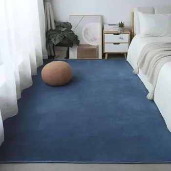 Koberec Velký měkký koberec do obýváku - Námořnická modrá,160 x 230 cm (63 x 90 palců)