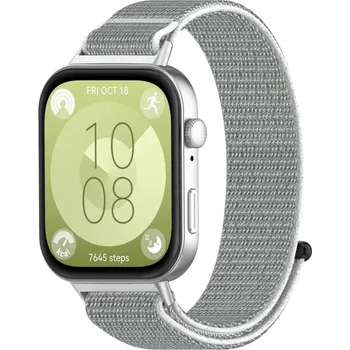 Příslušenství k chytrým hodinkám VSECHNONAMOBIL 77211 NYLON Řemínek Huawei Watch Fit 3 bílý-šedý