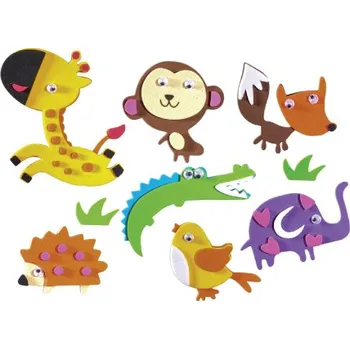Dekorační pěna, Zvířátka mix, sada 9 ks