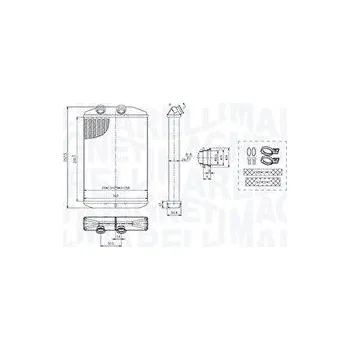 Výměník tepla, vnitřní vytápění MAGNETI MARELLI 350218519000