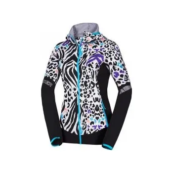 Dámská casual bunda Northfinder Delores alloverprint M; Černá bunda + DÁREK DLE VÝBĚRU!