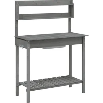 Zahradní stůl Přesazovací stůl se dřezem masivní jedle 147,5 x 44 x 139,5 cm