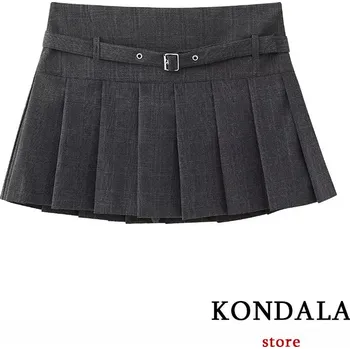 Dámská sukně Dámská mini sukně se šortky Velikost: XS, Barva (Varianta): Plaid Dark Gray