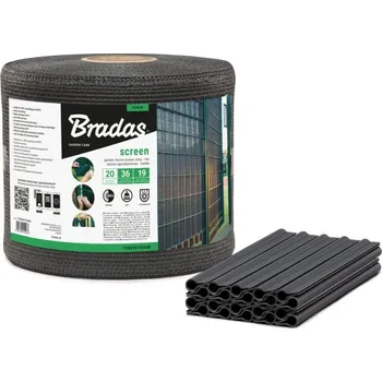 Plotová, balkónová tkanina 19cmx36m, šedá BRADAS BR-TOB2001936GY