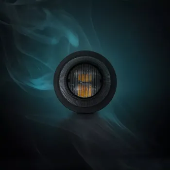 Maják LED výstražné světlo kulaté Strands Dark Gloria 36mm, 12-24V, 12W