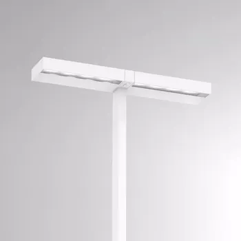 Stojací lampa Molto Luce Kancelářská podlahová lampa Concept Double F Barva: Bílá, Stmívání: Nestmívatelné, Teplota chromatičnosti: 3000 Kelvinů 723-001130319550 Kancelářská podlahová lampa Concept Double F