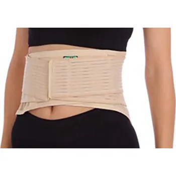 Wooline Bederní sportovní pás s gumovými pásy béžový Velikost: M