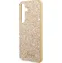 Pouzdro na mobilní telefon Guess Glitter Flakes Metal Logo pro Samsung Galaxy S24 Plus, zlaté