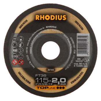 Řezný kotouč RHODIUS Ruční řezný kotouč FT38 115 x 2,0 x 22,23 TOPline