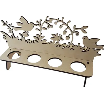 Velikonoční dekorace IDARY Stojánek na velikonoční vajíčka - Ptáčci