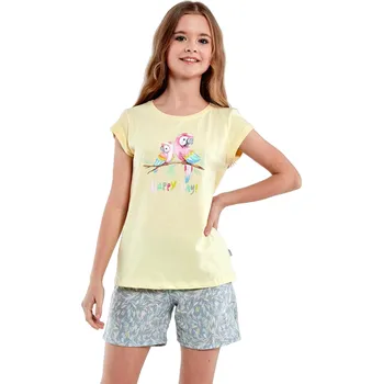 Dívčí pyžamo Dívčí krátké pyžamo Cornette 788/98 Parrots 98/104