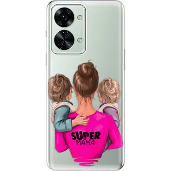 Telefonní příslušenství Odolné silikonové pouzdro iSaprio - Super Mama - Two Boys - OnePlus Nord 2T 5G