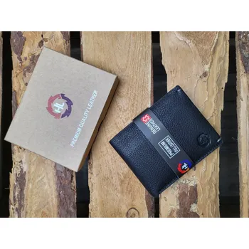 Peněženka Pánská kožená peněženka černá, v dárkové krabičce