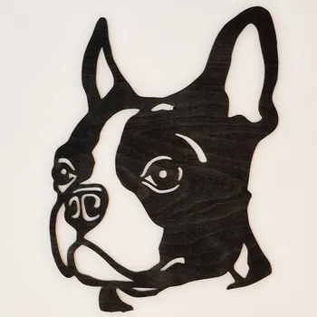 Obraz Buldoček Obraz dřevěný - Tmavě hnědá lazura