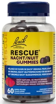 Přípravek na podporu paměti a spánku Bachovy esence Rescue Nacht Gummies malina 60 pastilek
