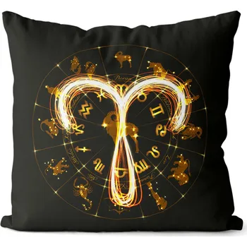 Dekorativní polštářek Polštář 40 x 40 cm - Symbol znamení Beran (21.3. - 20.4.)