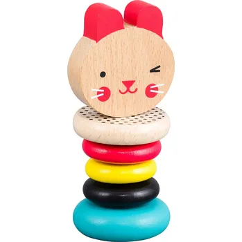 Petit Collage Dřevěné chrastítko zajíček