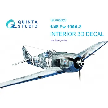 Plastikový model Quinta studio 1/48 Fw 190A-8 3D-Printed&col. Interior (TAM)
