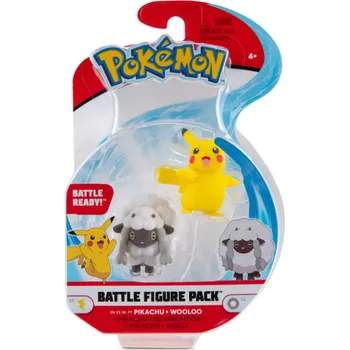 Figurka Toys Wooloo Pokemon W7 Battle Figure Pikachu and Wooloo