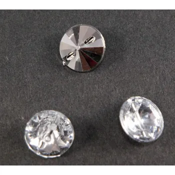 Knoflík Luxusní krystalový knoflík - světlý krystal - průměr 1,3 cm
