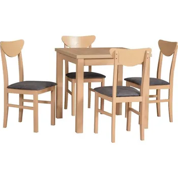 Jídelní set Jídelní set 1+4, stůl MAX 8 a bukové židle Hugo 3