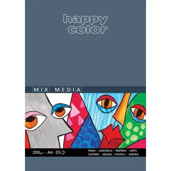 Výtvarný papír Blok Happy Color Mixmedia A5 200g, 25 listů