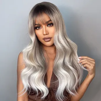 Paruka Stříbrná paruka Melissa vlnitá