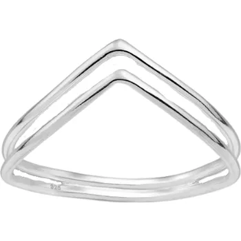 Prsten Stříbrný prstýnek Double Chevron Velikost: 6/52 Ag 925/1000