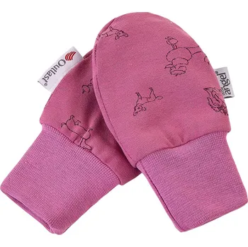 Rukavice Little Angel Rukavice podšité kojenecké Outlast® - růžová pes/pruh starorůžový Velikost ostatní: 1